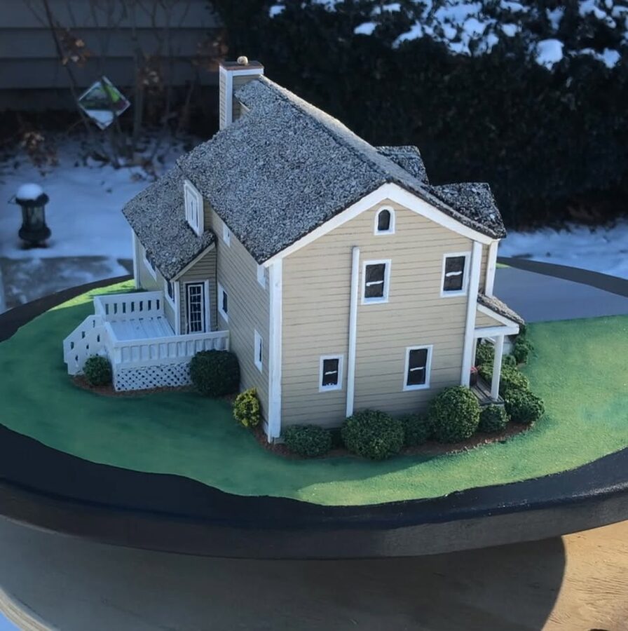 Custom home replica of a colonial home.